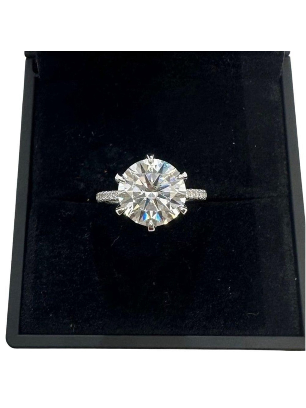 Moissanite Diamond Ring Engagement Wedding Anniversary 5 Ct 6 Prong